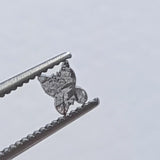 4.1x3.1mm Rare Salt And Pepper Butterfly Cut Polished Diamond Slice For Jewelry - PDD739