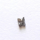 4.1x3.1mm Rare Salt And Pepper Butterfly Cut Polished Diamond Slice For Jewelry - PDD739