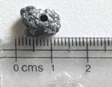 11.3x9mm, 2mm Hole Bead Rough Gray FlatUncut Loose Diamond Bead for Pendant / Necklace - PDD737