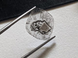 16x13mm, 1.25 Cts Huge Rare Faceted Salt & Pepper Polki Slice Loose Diamond for Jewelry - PDD744