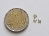 2mm Natural Square Princess Cut Faceted Grey White Diamond For Stacking Ring