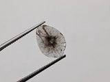 11.8x8.6mm Salt And Pepper 0.59 Cts Huge Rare Faceted Polki Slice Loose Diamond for Jewelry - PDD740