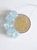 10-12mm Carved Aquamarine Melon Beads, 5 Pcs Natural Aquamarine For Jewelry / Necklace - PPH40
