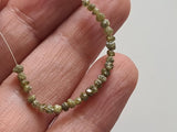 2-3mm Green Raw Rough Natural Green Diamond Beads For Jewelry (4IN To 8IN) - PPKJ128