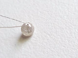 4.3mm White Round Brilliant Cut Loose Front Drilled Solitaire Cut Diamond Charm For Jewelry - PDD703