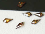 Brown 5.8-6.1mm Kite Shape Flat Back Diamond Cabochon For Engagement & Wedding Ring Gifts For Her - PDD756