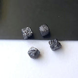 4.5mm Black Raw Diamond Cube, Huge Box Shaped Natural Black Rare Loose Rough Uncut Diamond Single Cube for Jewelry - PPKJ143
