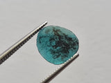 0.39 Cts, Huge 9.7x8.4mm Loose Faceted Blue Diamond Polki Slice - PPKJ139