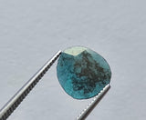 0.39 Cts, Huge 9.7x8.4mm Loose Faceted Blue Diamond Polki Slice - PPKJ139