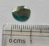 0.39 Cts, Huge 9.7x8.4mm Loose Faceted Blue Diamond Polki Slice - PPKJ139