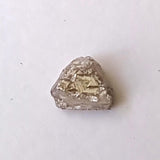 Natural Light Grey Rough Raw Diamond, 5.5mm Loose Trillion Diamond For Ring / Pendant / Jewelry - PVD83