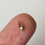 Yellow Champagne Faceted Kite 6x2.9mm Shield Shape Flat Back Diamond Cabochon For Engagement / Wedding Ring Gifts For Her - PDD757