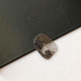 Beautiful Salt And Pepper Diamond, Conflict FREE 11.1x8.5mm, 0.75 Cts Slice Faceted Clear Black Diamond For Jewelry - PPKJ144