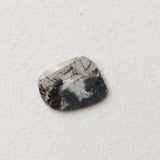 Beautiful Salt And Pepper Diamond, Conflict FREE 11.1x8.5mm, 0.75 Cts Slice Faceted Clear Black Diamond For Jewelry - PPKJ144