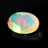 7x9mm Huge Ethiopian Opal, Oval Faceted Opal, Fancy Cut Stone For Ring, Faceted Cabochon