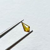 Orange Kite Shaped 0.14 Cts Shield/Table Cut 6x3mm Flat Back Faceted Yellow Diamond for Rings/Pendant - PDD747