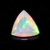 8mm Ethiopian Opal Trillion Cut Stone, Ethiopian Faceted Fire Opal Cabochon