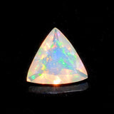 8mm Ethiopian Opal Trillion Cut Stone, Ethiopian Faceted Fire Opal Cabochon