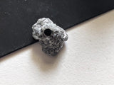 11.3x9mm, 2mm Hole Bead Rough Gray FlatUncut Loose Diamond Bead for Pendant / Necklace - PDD737