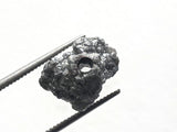 11.3x9mm, 2mm Hole Bead Rough Gray FlatUncut Loose Diamond Bead for Pendant / Necklace - PDD737