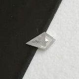 White Kite Shaped Diamond, 4.8x2.9mm Flat Back Faceted White 0.16 Cts Table / Shield Cut Diamond for Engagement Rings / Pendant-PDD810
