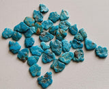 8-11mm Arizona Turquoise Slice Stones, Raw Loose Rough Turquoise Gemstones, Undrilled Beautiful Slices for Jewelry - PSG376