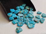 8-11mm Arizona Turquoise Slice Stones, Raw Loose Rough Turquoise Gemstones, Undrilled Beautiful Slices for Jewelry - PSG376
