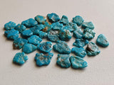 8-11mm Arizona Turquoise Slice Stones, Raw Loose Rough Turquoise Gemstones, Undrilled Beautiful Slices for Jewelry - PSG376