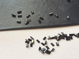 Black Natural 1x2mm Baguette Cut Rectangle Faceted MELEE Diamond for Earring (5 Pc to 10 Pc) -PDD780