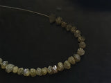 2-3mm Green Raw Rough Natural Green Diamond Beads For Jewelry (4IN To 8IN) - PPKJ128