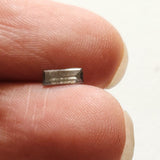 Salt And Pepper Diamond, Conflict FREE 6x2.4mm, 0.3 Ct Rectangle Shape Baguette Cut Faceted Clear Black Diamond For Ring - PDD784