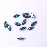 Clear 3.5x1.5mm Sparkling Blue Faceted Marquise Diamond for Jewelry (1 Pc to 2 Pcs) - PDD754