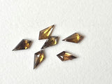 Brown 5.8-6.1mm Kite Shape Flat Back Diamond Cabochon For Engagement & Wedding Ring Gifts For Her - PDD756