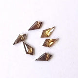 Brown 5.8-6.1mm Kite Shape Flat Back Diamond Cabochon For Engagement & Wedding Ring Gifts For Her - PDD756