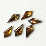 Brown 5.8-6.1mm Kite Shape Flat Back Diamond Cabochon For Engagement & Wedding Ring Gifts For Her - PDD756