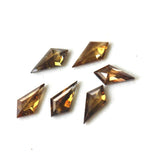 Brown 5.8-6.1mm Kite Shape Flat Back Diamond Cabochon For Engagement & Wedding Ring Gifts For Her - PDD756