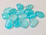 16-20mm Aqua Chalcedony Fancy / Rose Cut Flat Back Cabochons For Jewelry (2 Pcs To 5 Pcs) - PNG35