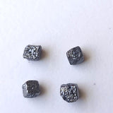 4.5mm Black Raw Diamond Cube, Huge Box Shaped Natural Black Rare Loose Rough Uncut Diamond Single Cube for Jewelry - PPKJ143