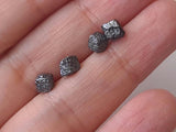 4.5mm Black Raw Diamond Cube, Huge Box Shaped Natural Black Rare Loose Rough Uncut Diamond Single Cube for Jewelry - PPKJ143