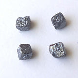 4.5mm Black Raw Diamond Cube, Huge Box Shaped Natural Black Rare Loose Rough Uncut Diamond Single Cube for Jewelry - PPKJ143