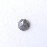4.4mm Dark Grey Rose Cut Diamond, 0.21 Cts Natural Dark Grey Round Flat Back Diamond Cabochon for Ring - PDD769