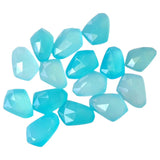 16-20mm Aqua Chalcedony Fancy Cut Cabochon, Aqua Chalcedony Rose Cut Flat Back Cabochons For Jewelry (2 Pcs To 5 Pcs) - PNG35