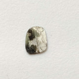 Beautiful Salt And Pepper Diamond, Conflict FREE 11.1x8.5mm, 0.75 Cts Slice Faceted Clear Black Diamond For Jewelry - PPKJ144