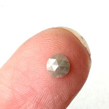 4.6mm Light Grey Rose Cut Diamond 0.35 Cts Natural Light Grey Round Diamond Flat Back Diamond Cabochon for Ring - PDD767