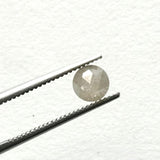 4.6mm Light Grey Rose Cut Diamond 0.35 Cts Natural Light Grey Round Diamond Flat Back Diamond Cabochon for Ring - PDD767
