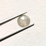 4.6mm Light Grey Rose Cut Diamond 0.35 Cts Natural Light Grey Round Diamond Flat Back Diamond Cabochon for Ring - PDD767