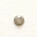 4.6mm Light Grey Rose Cut Diamond 0.35 Cts Natural Light Grey Round Diamond Flat Back Diamond Cabochon for Ring - PDD767