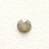 4.6mm Light Grey Rose Cut Diamond 0.35 Cts Natural Light Grey Round Diamond Flat Back Diamond Cabochon for Ring - PDD767