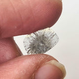 Salt And Pepper Diamond, Conflict FREE 11x7.9mm, 0.5 Cts Slice Faceted Clear Black Diamond For Jewelry - PDD768