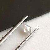 White Kite Shaped Diamond, 4.8x2.9mm Flat Back Faceted White 0.16 Cts Table / Shield Cut Diamond for Engagement Rings / Pendant-PDD810